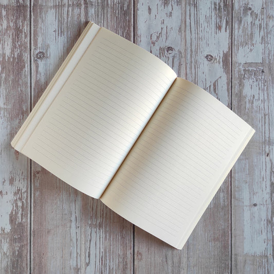 interno per quaderno o diario con 72 fogli a righe