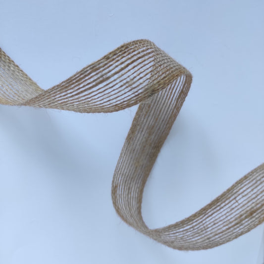 Nastro in juta naturale in tre altezze: 15, 25 e 40 mm