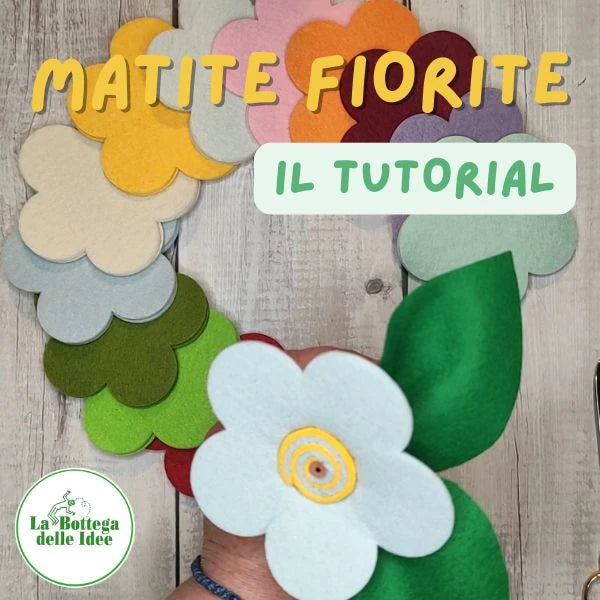 Tutorial gratuito: decorazione floreale in feltro su matita