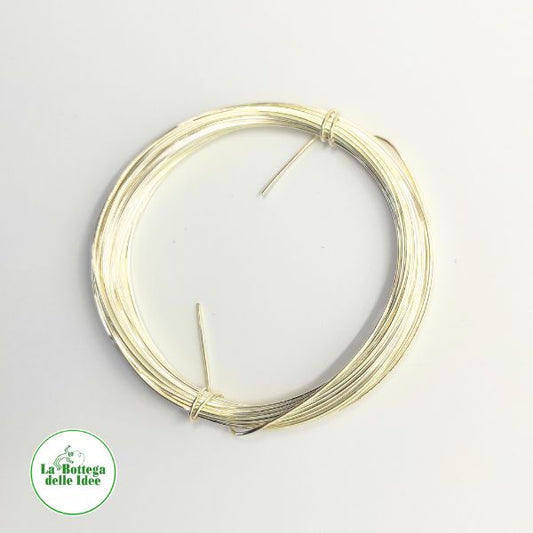filo metallico color argento, diametro 0,8 mm, in confezione da 6 metri