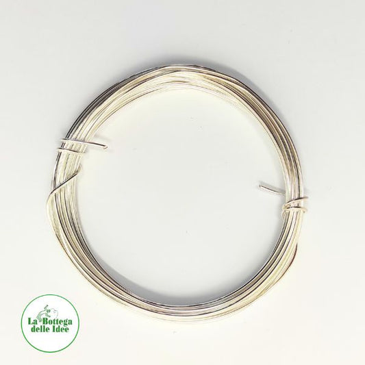 filo metallico color argento, diametro 1,0 mm, in confezione da 4 metri