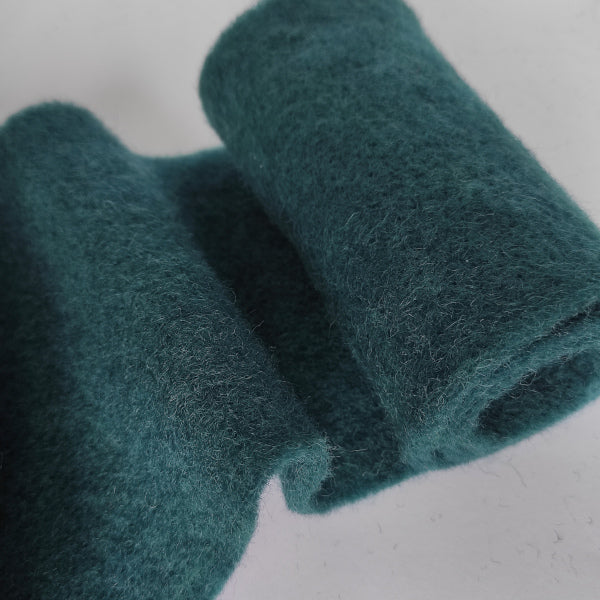Nastro in feltro di pura lana H 15 cm ideale per decorazioni natalizie e pasquali, composizioni floreali e accessori casa. Colore: petrolio scuro
