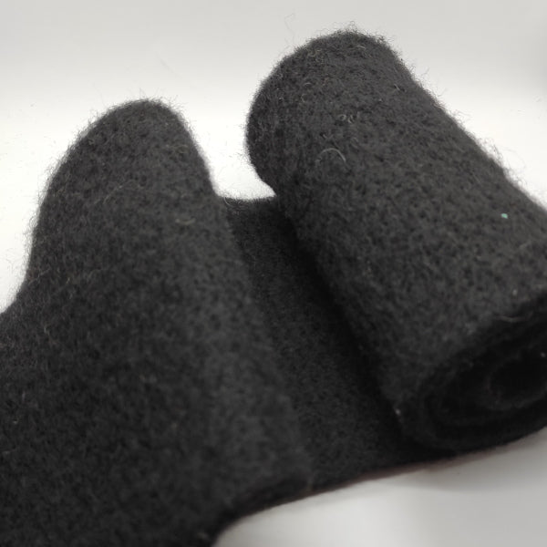Nastro in feltro di pura lana H 15 cm ideale per decorazioni natalizie e pasquali, composizioni floreali e accessori casa. Colore: nero