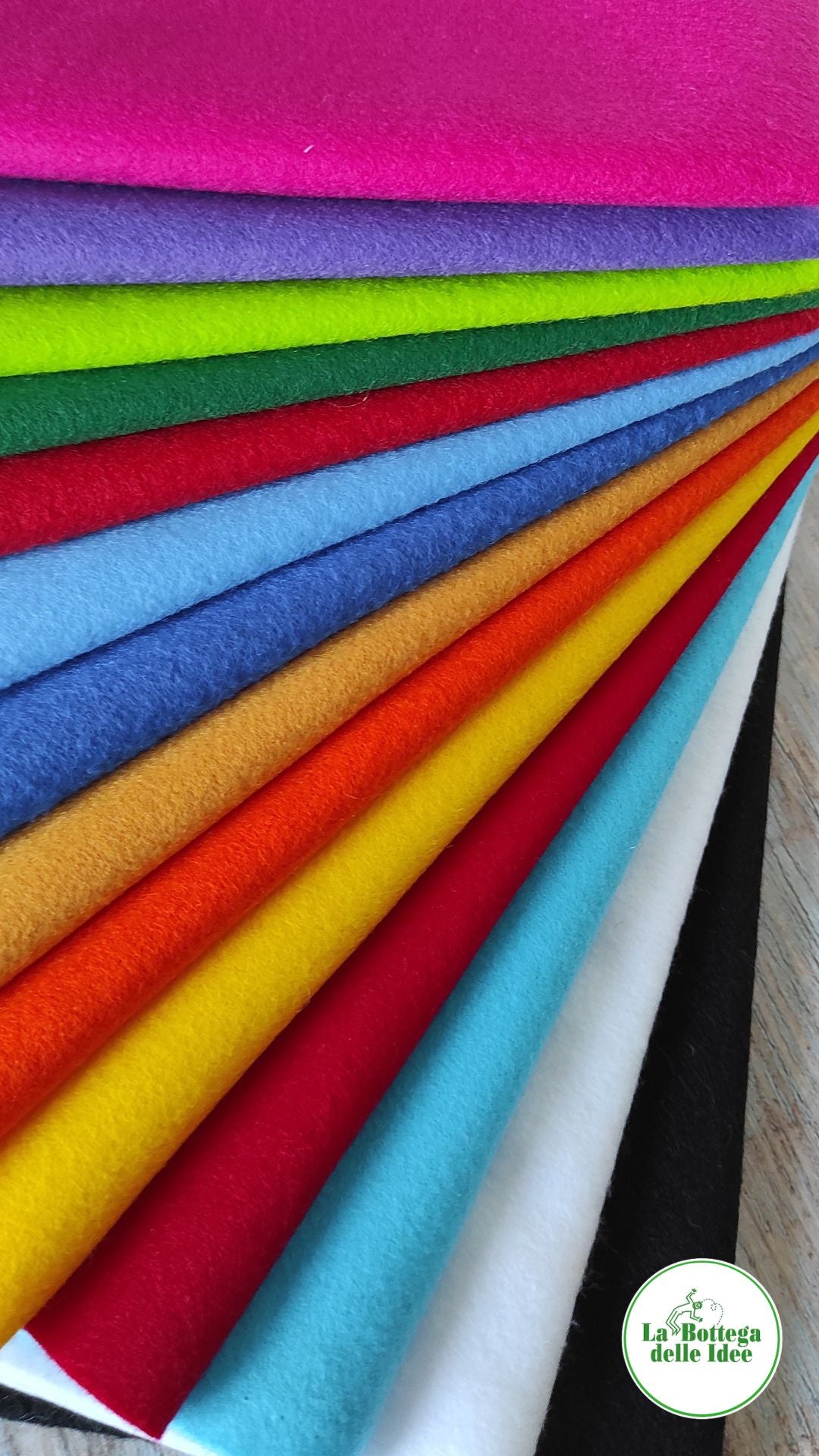 Set 14 tagli di pannolenci dai colori vivaci e intensi