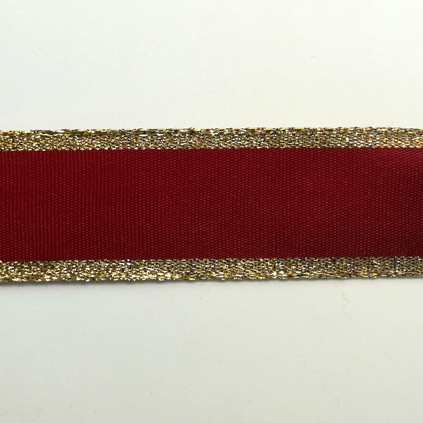 Nastro animato Bordeaux/Oro - 25 mm