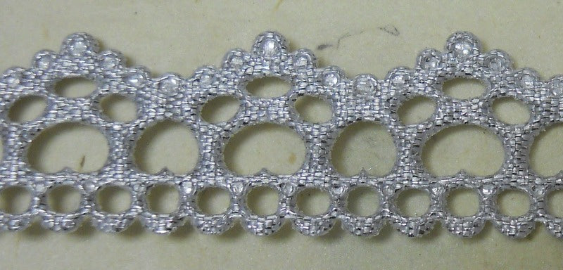 Nastro "Valerie Lurex" Argento - H 15 mm