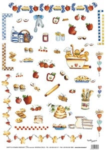 Carta di Riso per Découpage Serie 6 - Cod. 5097 - Biscotti di Natale