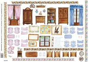 Carta di Riso per Découpage Serie 7 - Cod. 5119 - Camerette Baby