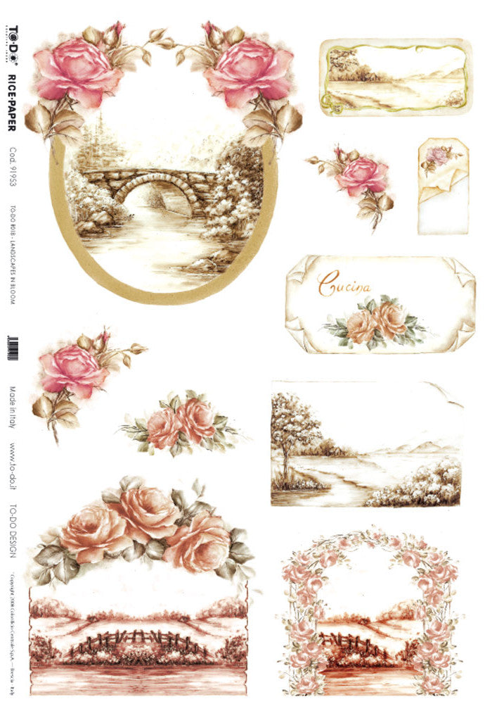 Carta di Riso TO-DO Landscapes in Bloom - Paesaggi in fiore
