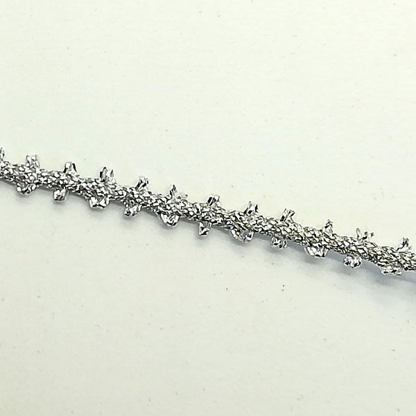 Passamaneria con pippiolini Argento - H 6 mm