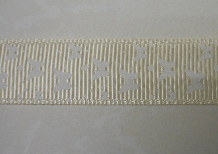Nastro "Farfalle" Ecru H 15 mm