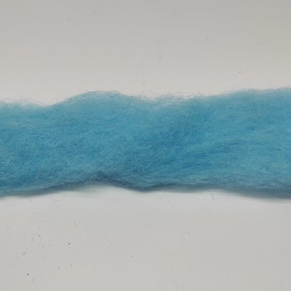 Nastro in lana cardata ideale per decorazione e anche per infeltrimento ad ago e ad acqua - colore turchese