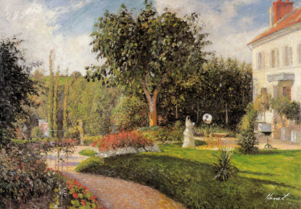 Stamperia carta di riso per Découpage motivo villa con giardino
