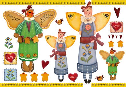 Sagoma legno "Angelo Ginger" (KLS109S)