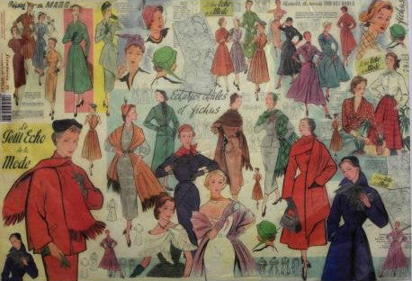 Stamperia carta di riso per Découpage motivo moda