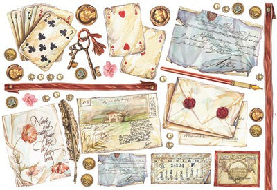 Stamperia carta di riso per Découpage motivo corrispondenza