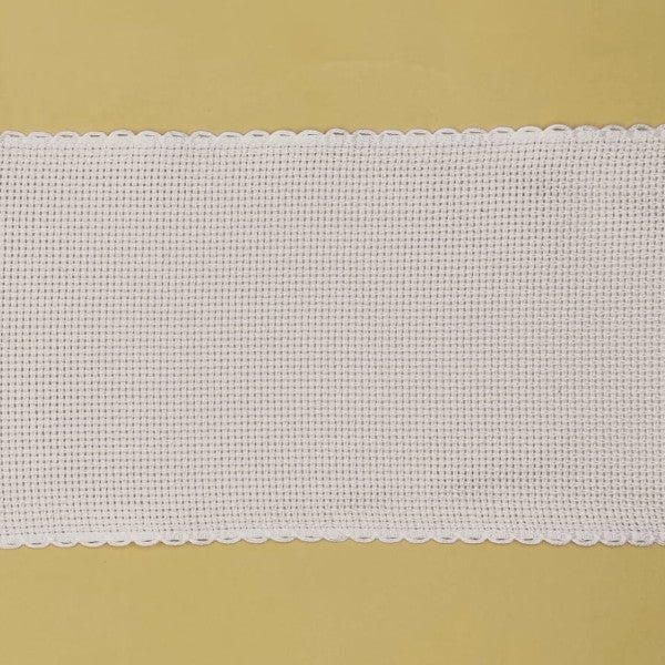 Bordo Aida con rifinitura semplice H 10,5 cm - Bianco