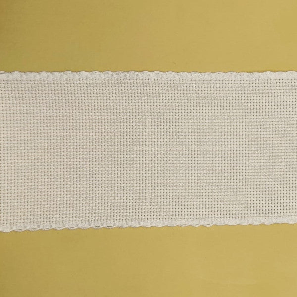 Bordo Aida con rifinitura semplice H 8,5 cm - Bianco
