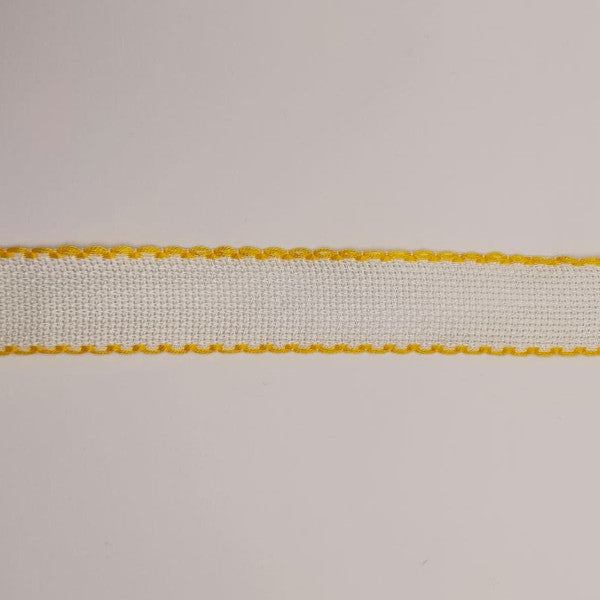 Bordo Aida con rifinitura semplice H 3 cm - Giallo