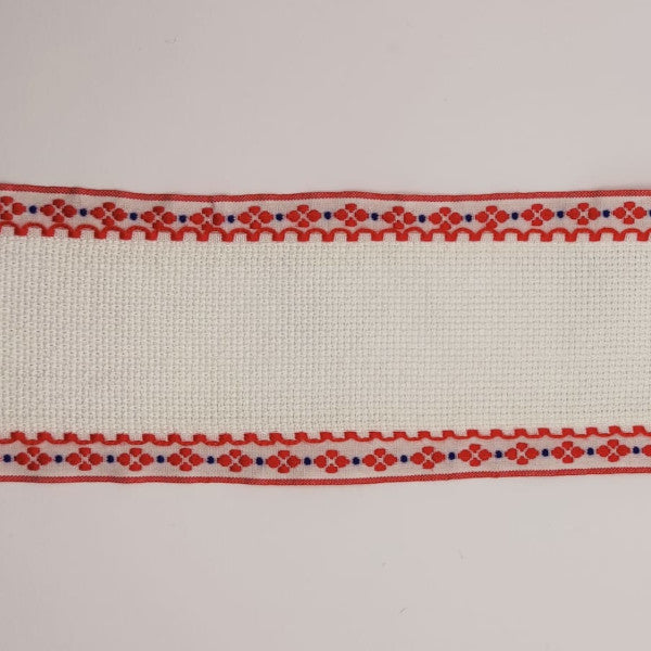 Bordo passamaneria rosso - blu aida cm 5