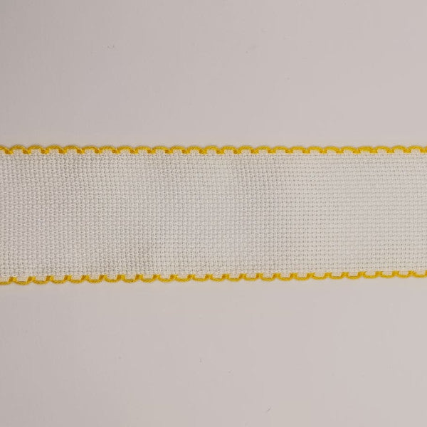 Bordo smerlato semplice H cm5/26 quadretti giallo