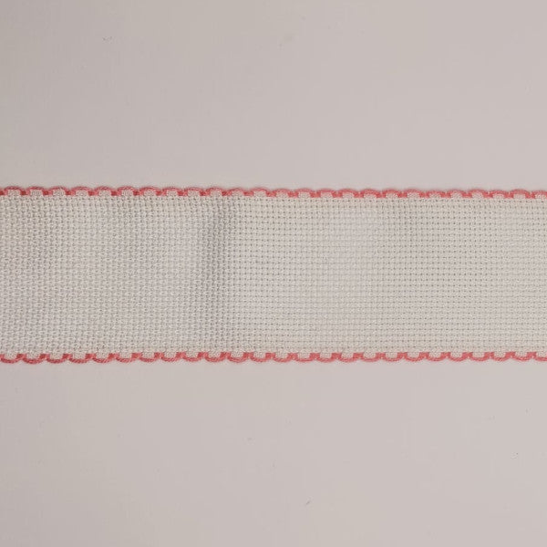 Bordo smerlato semplice H cm5/26 quadretti rosa