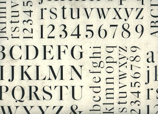 Carta decorativa Rossi - Alfabeto