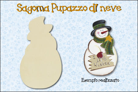 Sagoma Country Painting - Pupazzo di Neve - La Bottega delle Idee - Rimini