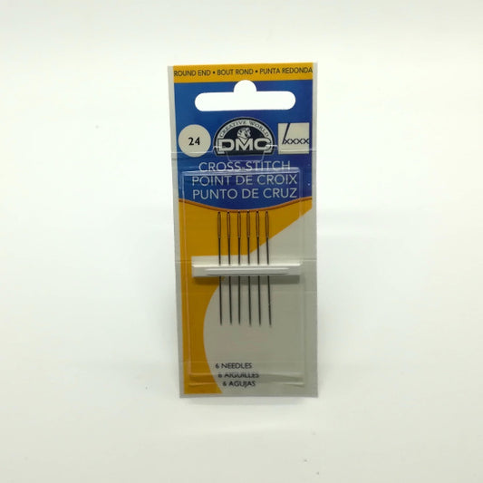 DMC - Confezione 6 aghi con punta arrotondata - mis. 24