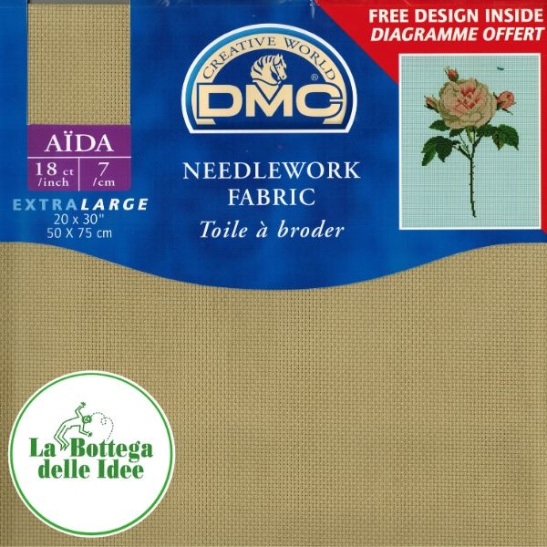 DMC - Tela Aida 70 - Nocciola 738 (50 cm x 75 cm)