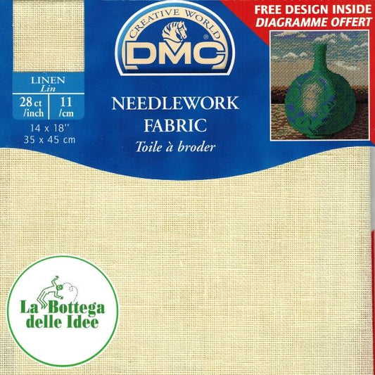 DMC - Lino 11 fili/cm - Giallo chiaro 712 (35 cm x 45 cm)