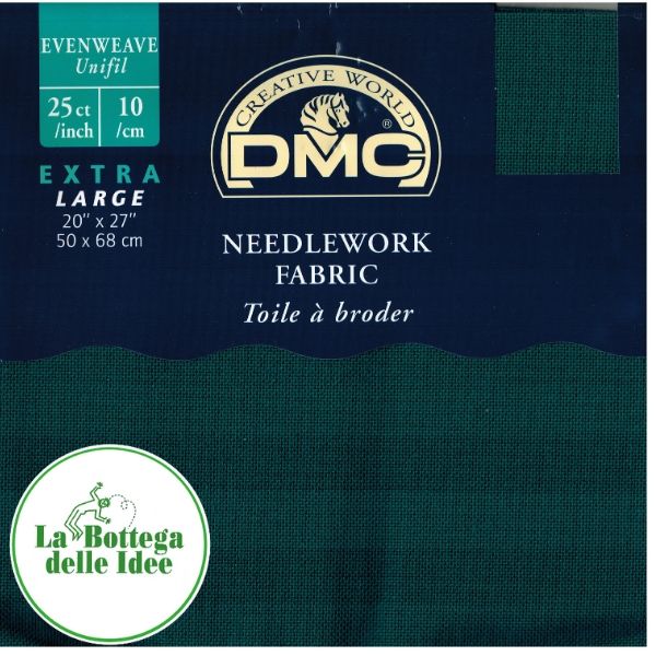 DMC - Etamine 10/cm Verde 500 (50 cm x 68 cm)