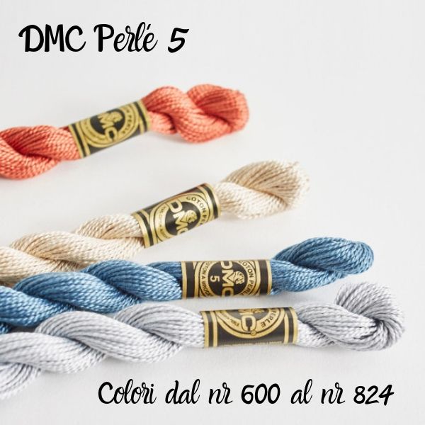DMC Perlé 5 - Matassina 25 metri (5 gr.) - Colori dal nr 600 al nr 824