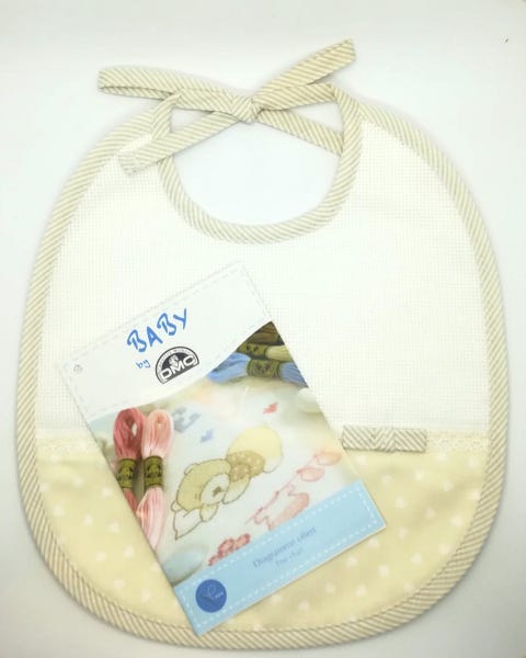 DMC Bavaglino 6 mesi "Cuori" Beige - RS2431