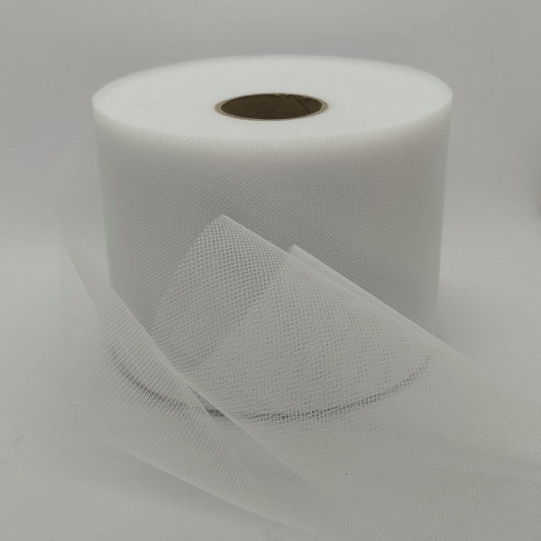 Tulle in nastro H 10 cm colore bianco