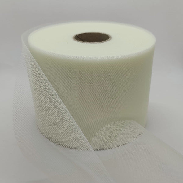 Tulle in nastro alto 10 cm colore ecru