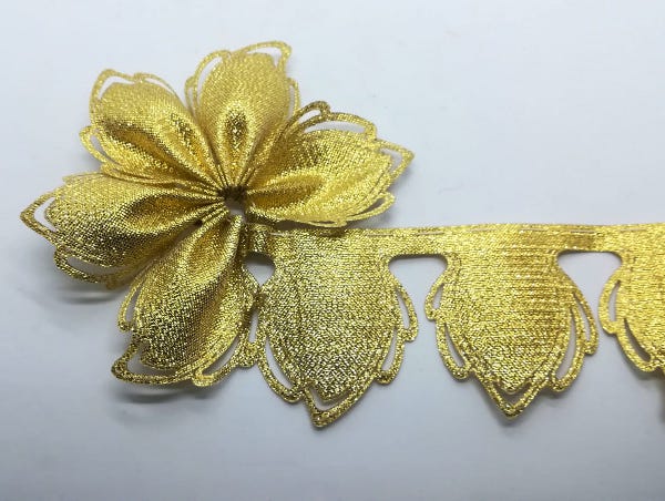 Portaconfetti Petali di fiore Argento e Oro - (al metro)