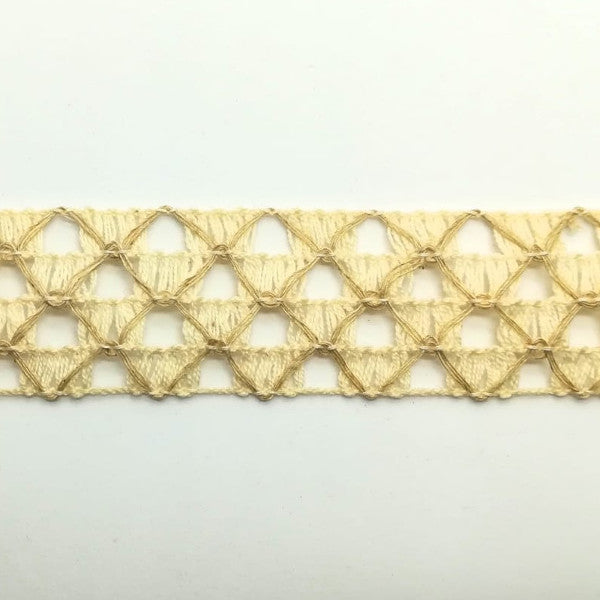 Nastro "Natura 1" Avorio e Avana - H 30 mm