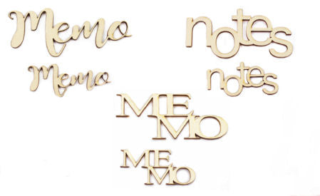 Set scritte "Memo e Notes" (LE71) - La Bottega delle Idee - Rimini