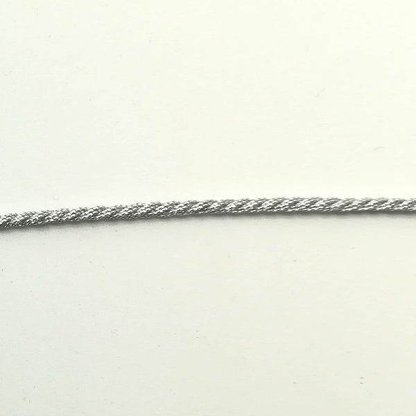 Cordoncino argento opaco diametro 1 mm