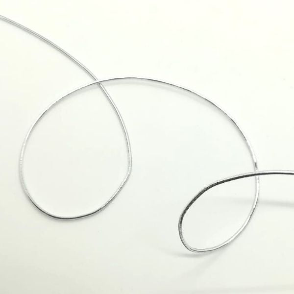 Cordoncino elastico argento diametro 1 mm