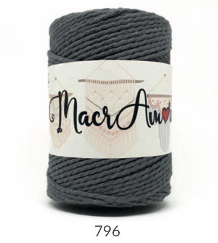 MacrAmore Mondial - filato per Macramé Grigio