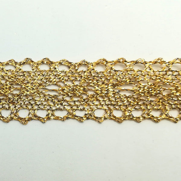 Nastro Pizzo Oro Antico - H 25 mm