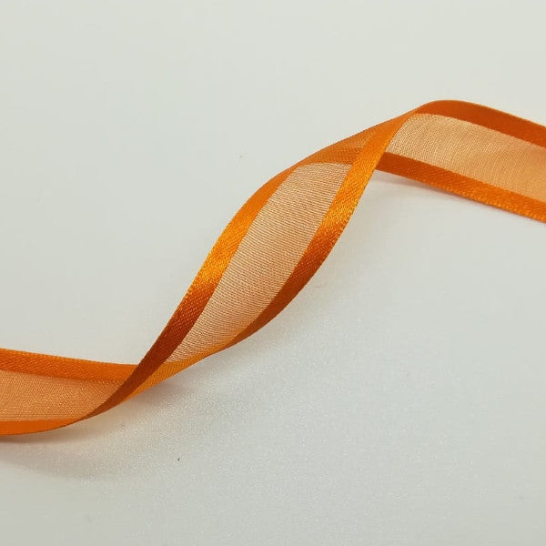 Nastro raso e organza Arancio H 15 mm
