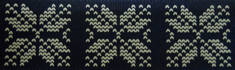 Nastro "Fiocco di neve" Blu/Bianco - 25 mm