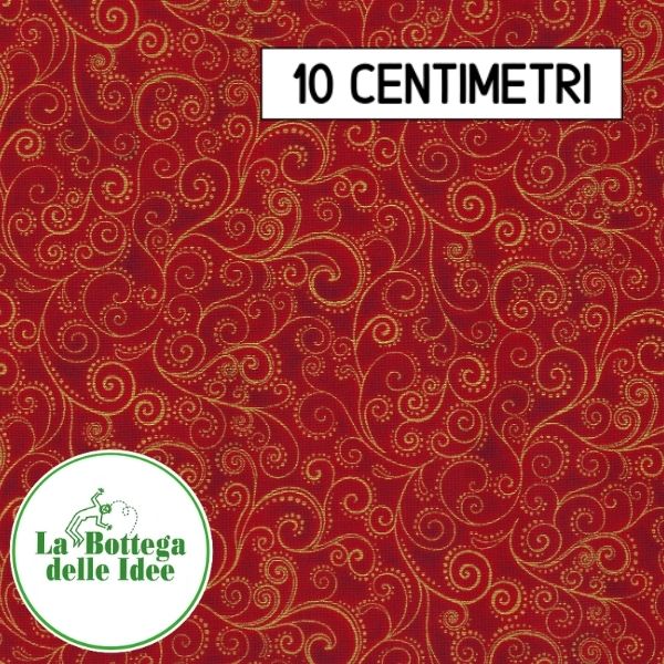 Fantasia Natale "Ramage Oro su fondo Rosso" (Var. 007)