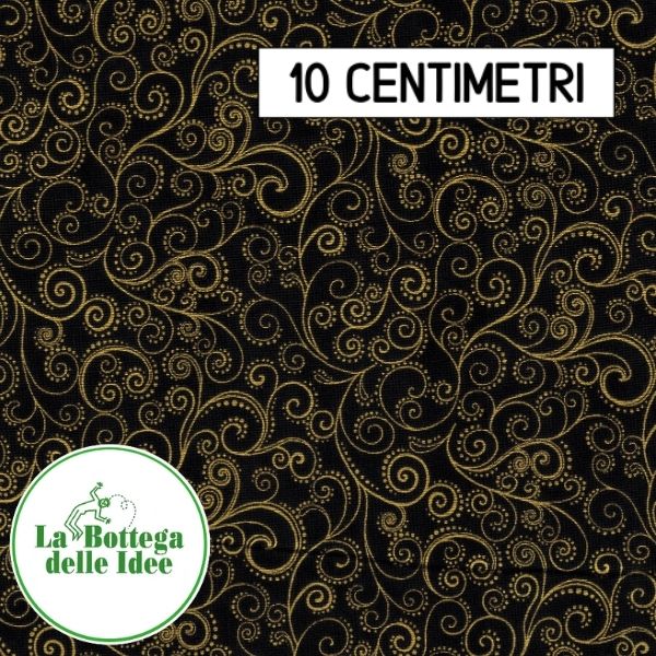 Fantasia Natale "Ramage Oro su fondo Nero" (Var. 014)