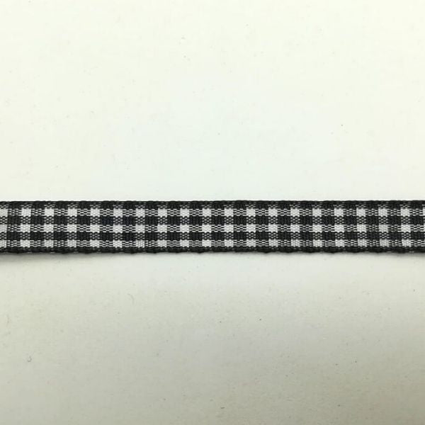 Nastro "Quadrettini" bianco e nero H 8 mm