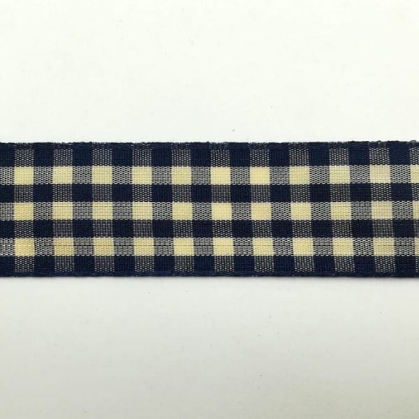 Nastro "Quadretti" blu e bianco H 25 mm