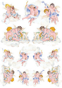 Silk Print Paper 090 - Putti